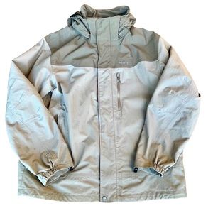 MARMOT Gray Hooded Water Resistant Rain Jacket Coat Men's XL Parka Precip